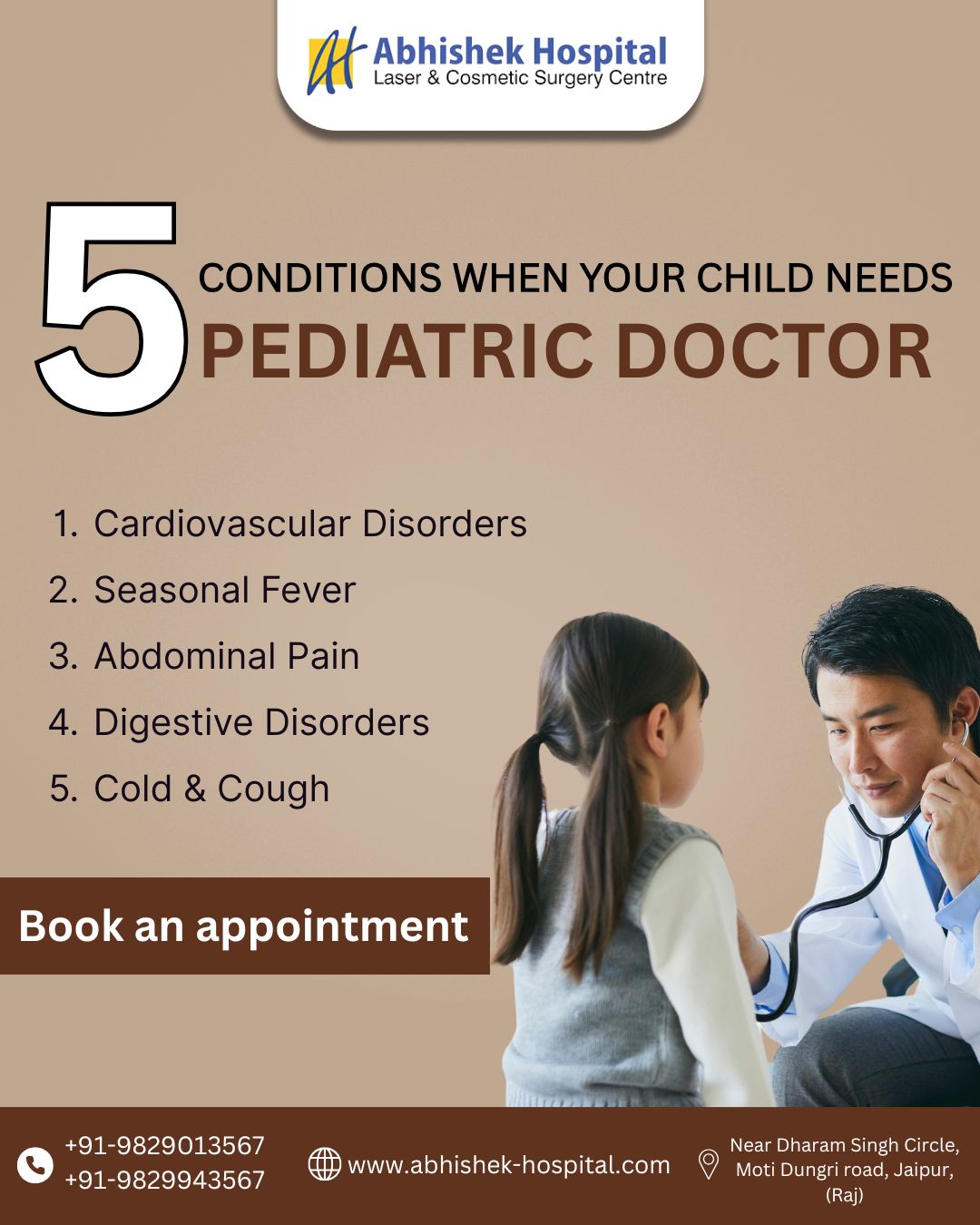 Conditions when your child needs pediatric doctor